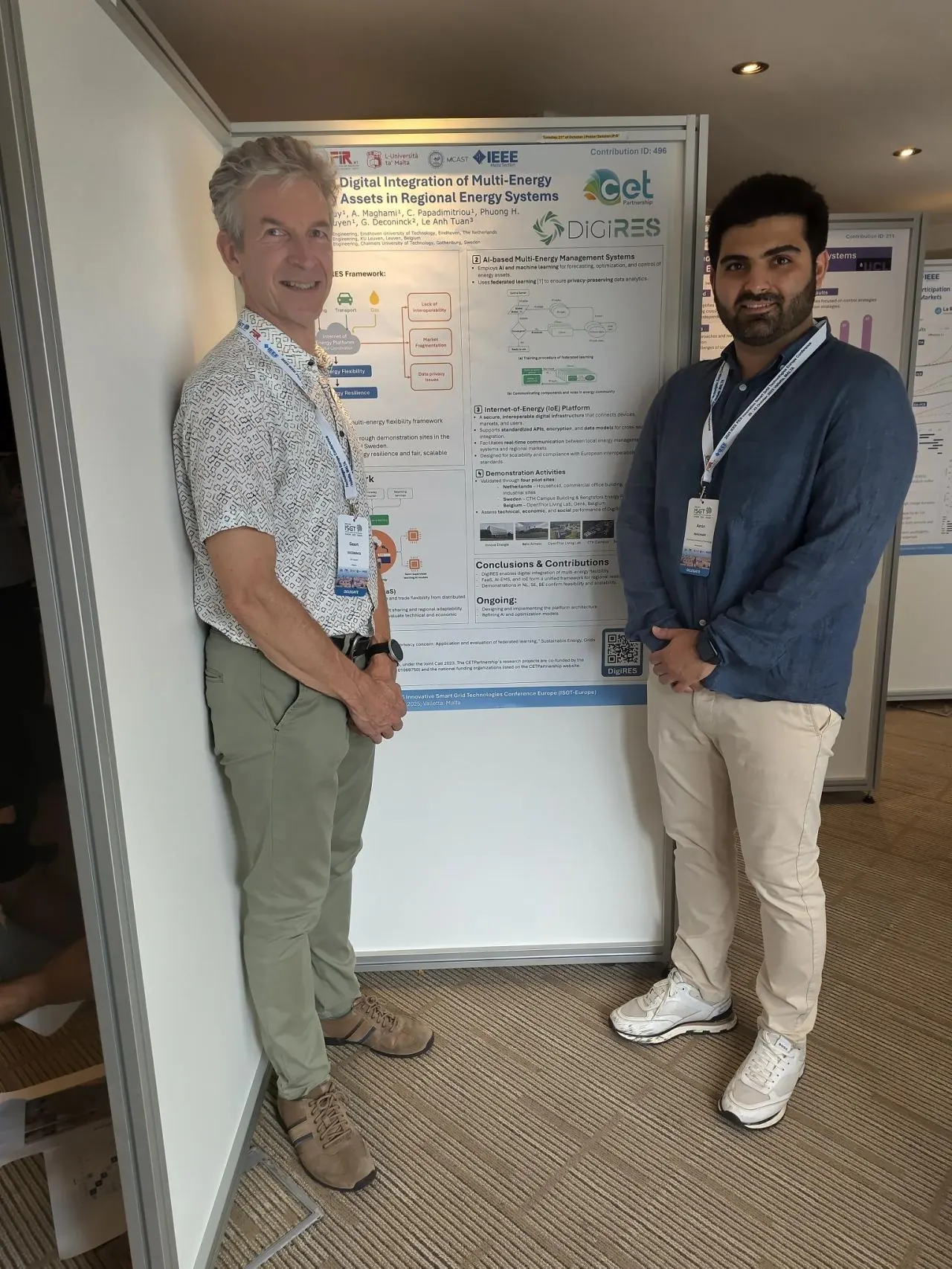DigiRES poster session at ISGT Europe 2025 in Malta